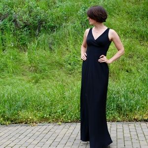 J.Crew / Maxi Dress / Elegant Black Silk / 8T